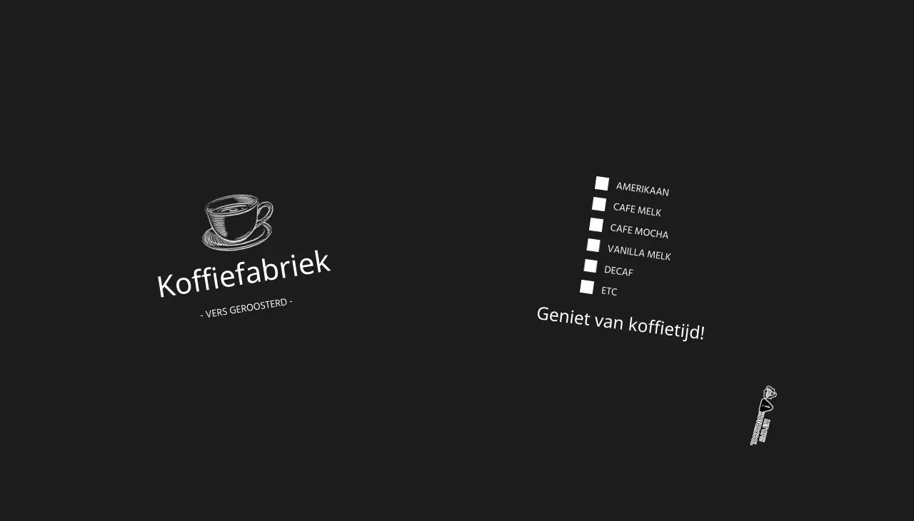 Zwarte eenvoudige illustratie café