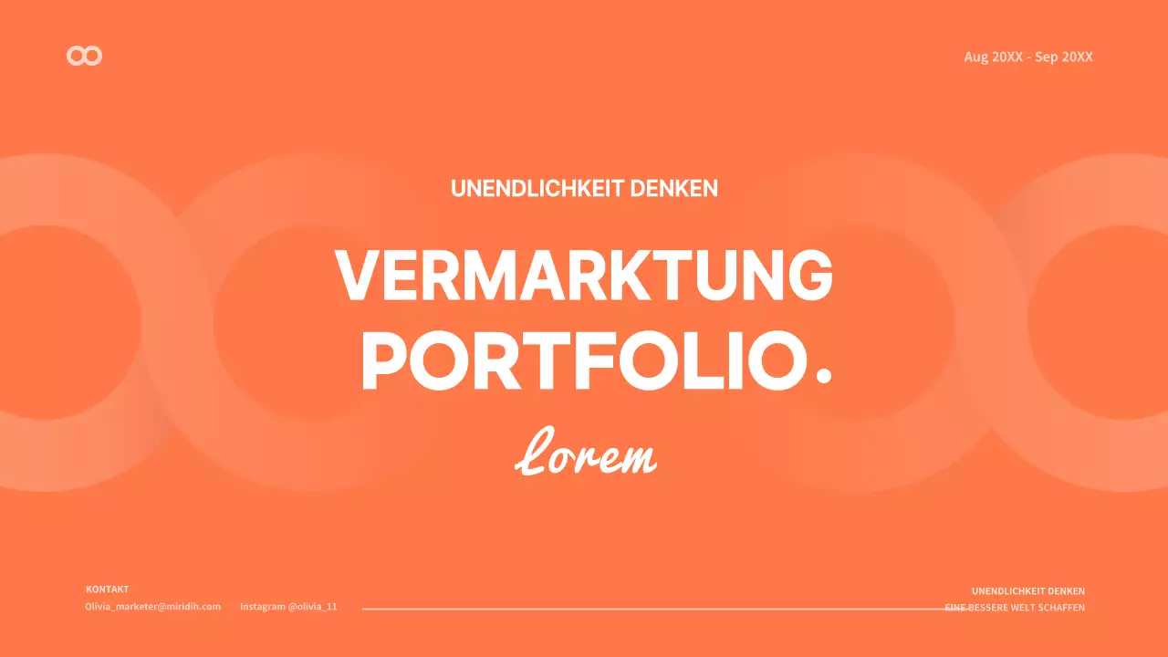 Eine saubere Konzeptmappe in Weiß und Orange