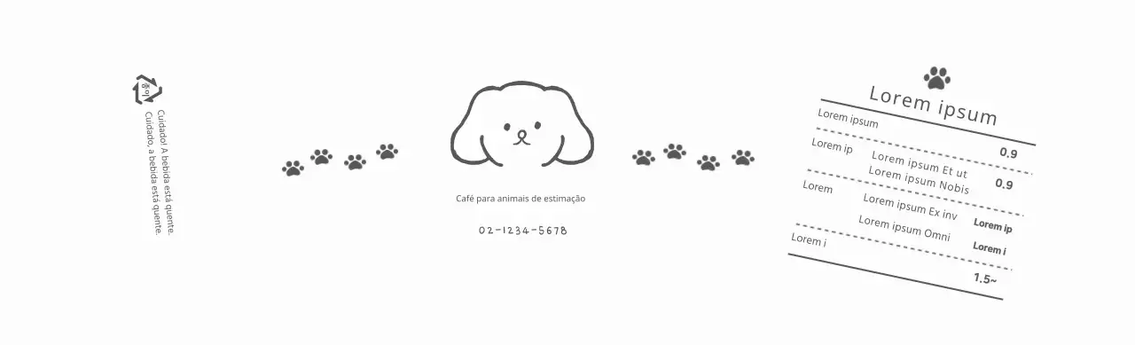 Porta-copos de café para animais de estimação
