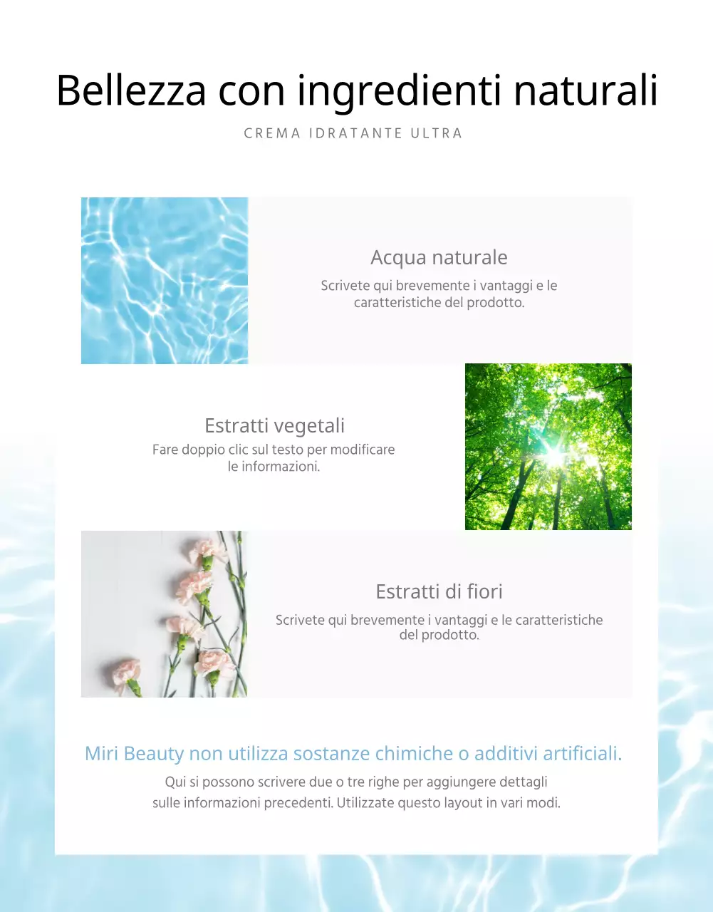 Pagina dettagliata dei cosmetici