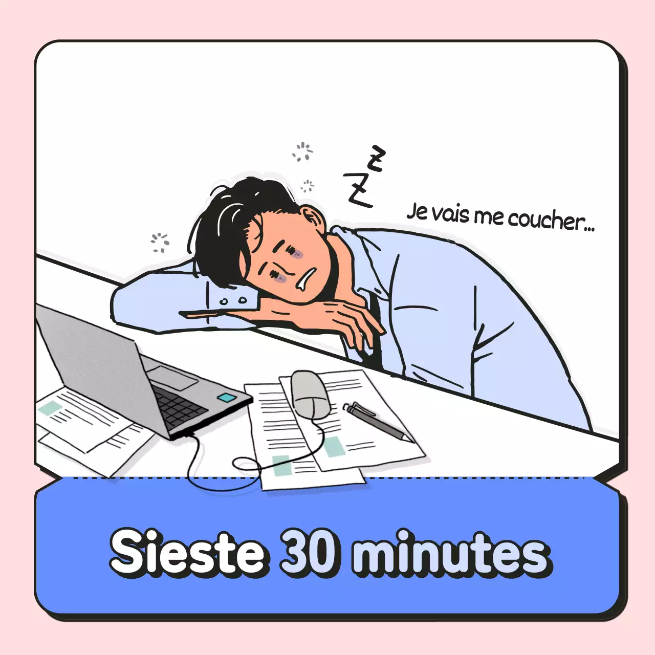 Concept de coupon d'employé de bureau rose et menthe