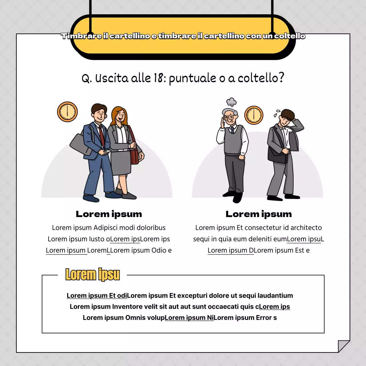 Un semplice post di intervista per lavoratori gialli e grigi