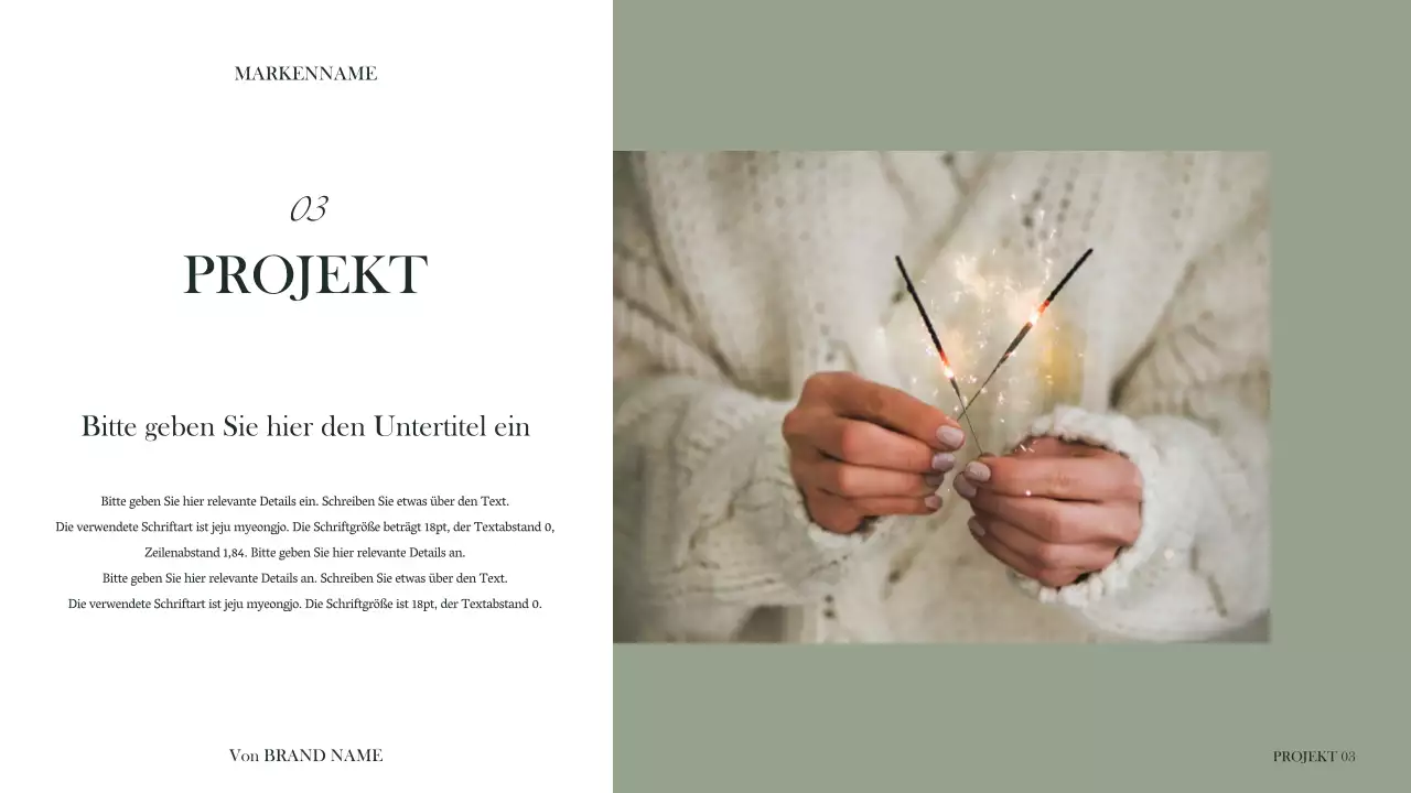 Präsentationen der Marke