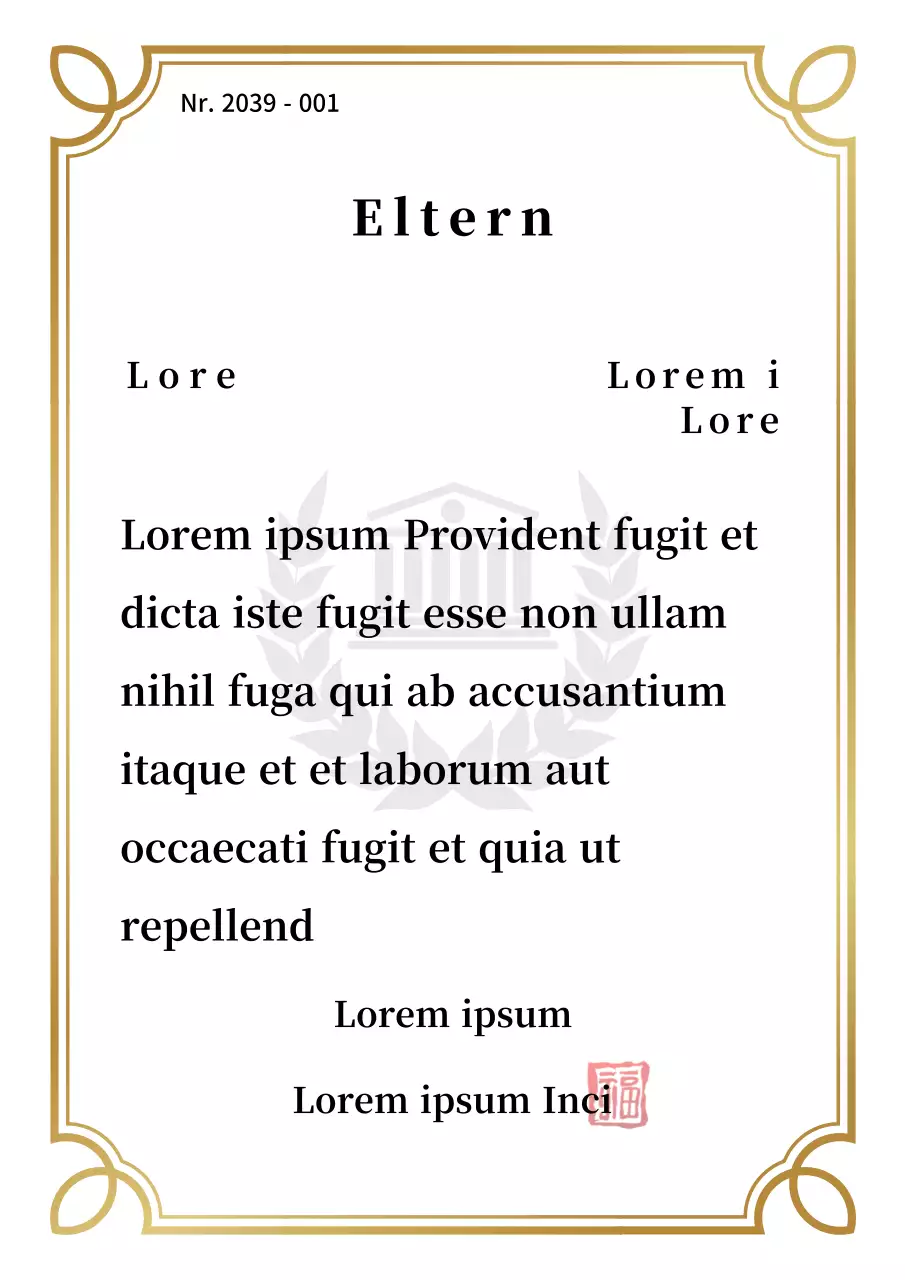 Standard-Listing-Thema mit goldenem Farbverlauf