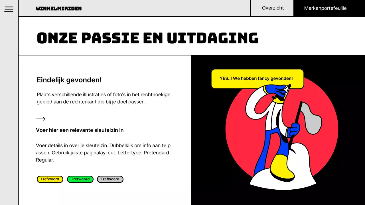 Pop illustratie concept merk portfolio in fluorescerende kleuren