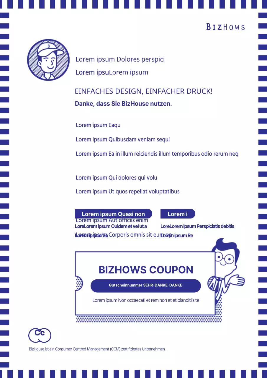 Einfache blaue und weiße Einkaufszentrum Beschilderung Design-Poster