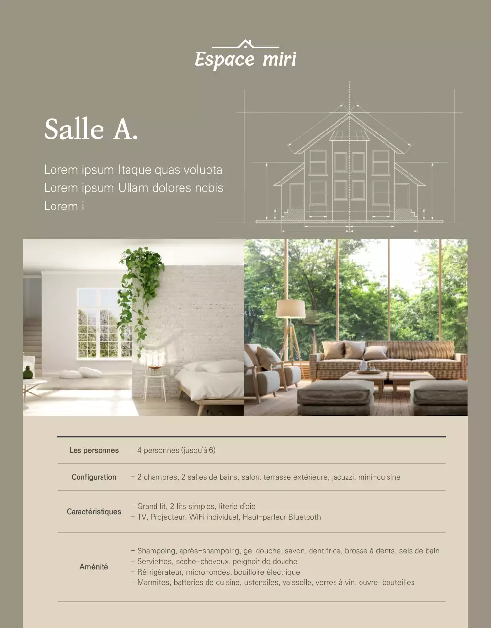 Comment réserver une pension photogénique brune et beige ?