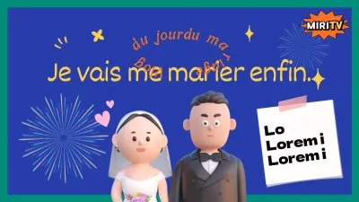 Une jolie couverture bleue pour un blog sur l'organisation d'un mariage