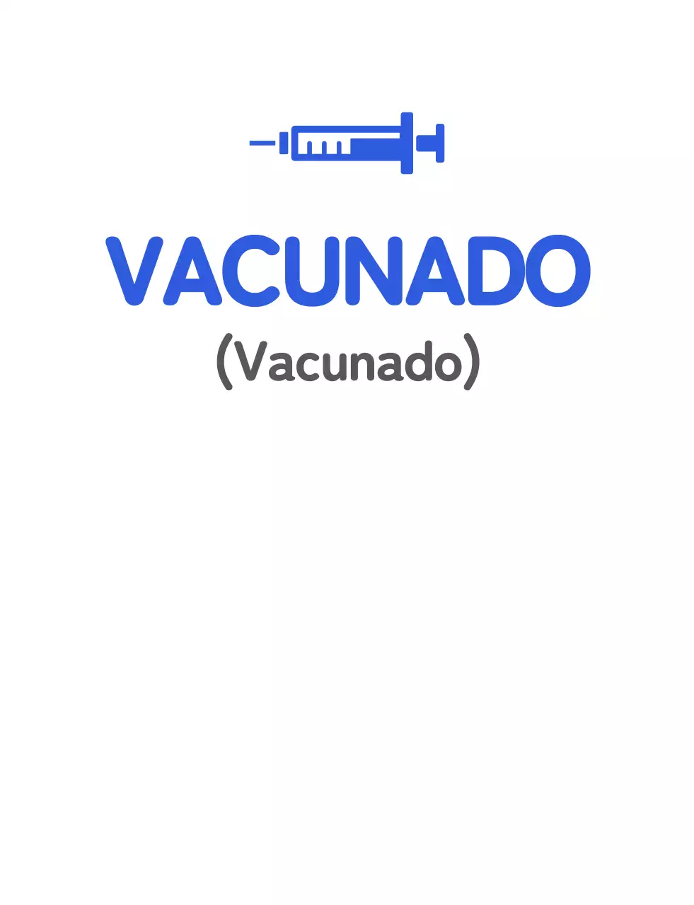 Camiseta azul de vacunación