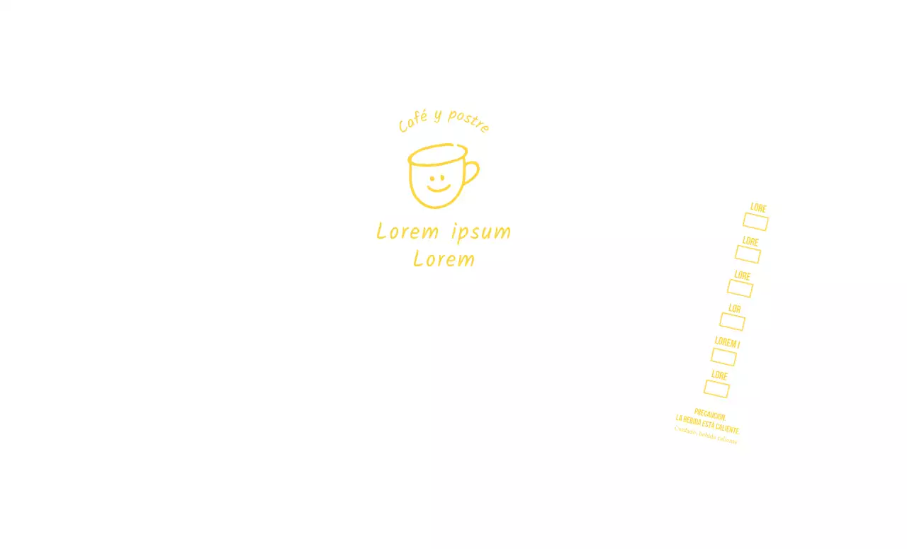 Ilustración dibujada a mano en blanco y amarillo