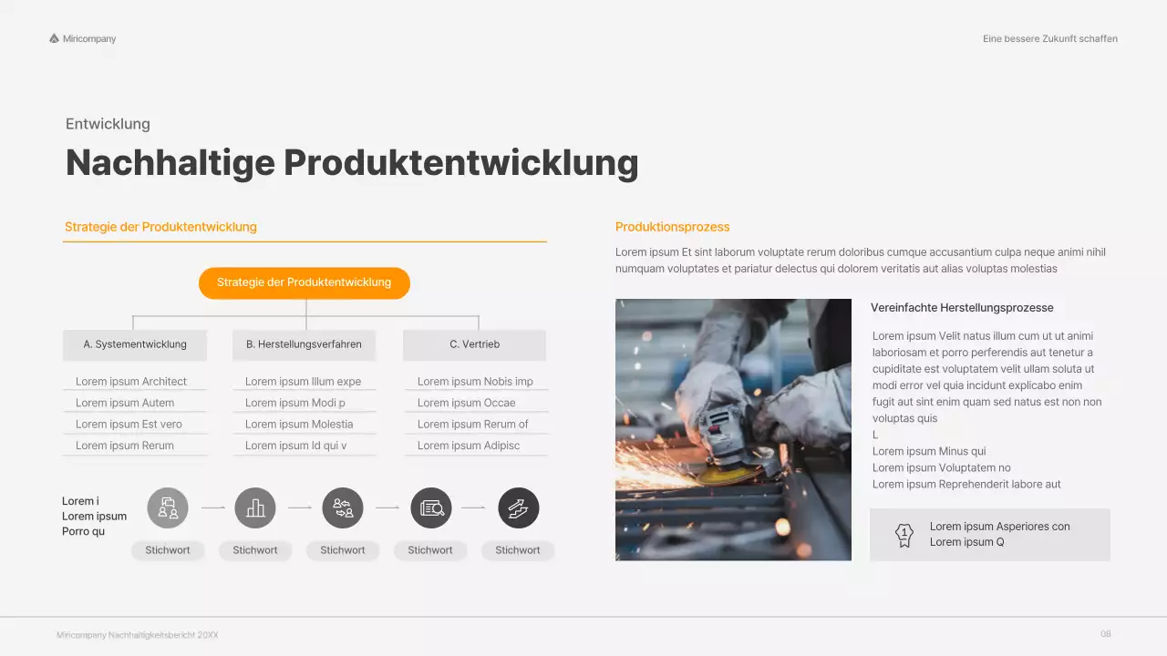 ESG-Unternehmensbericht mit rotem, buntem Konzept