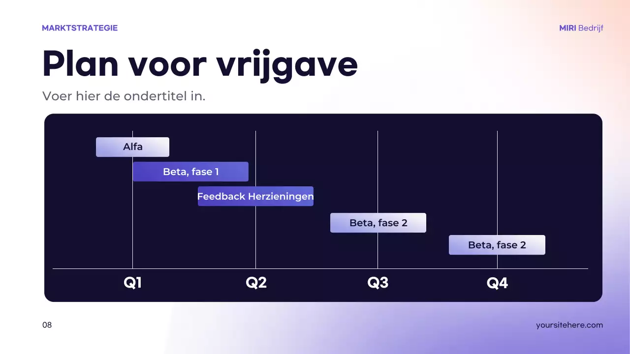 presentatie paarse moderne strategie