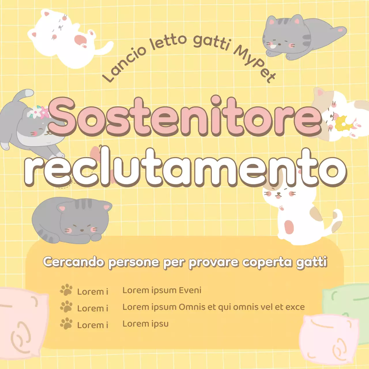 Promuovete il vostro evento per reclutare sostenitori per Yellow the Cat