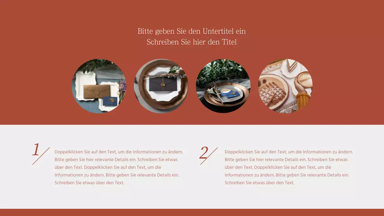 Foto-Layout in Burgunderrot