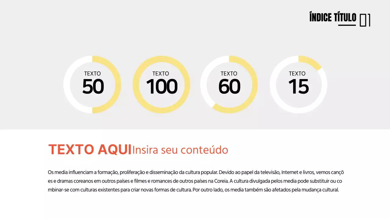 Gráfico concetual giro em amarelo e laranja