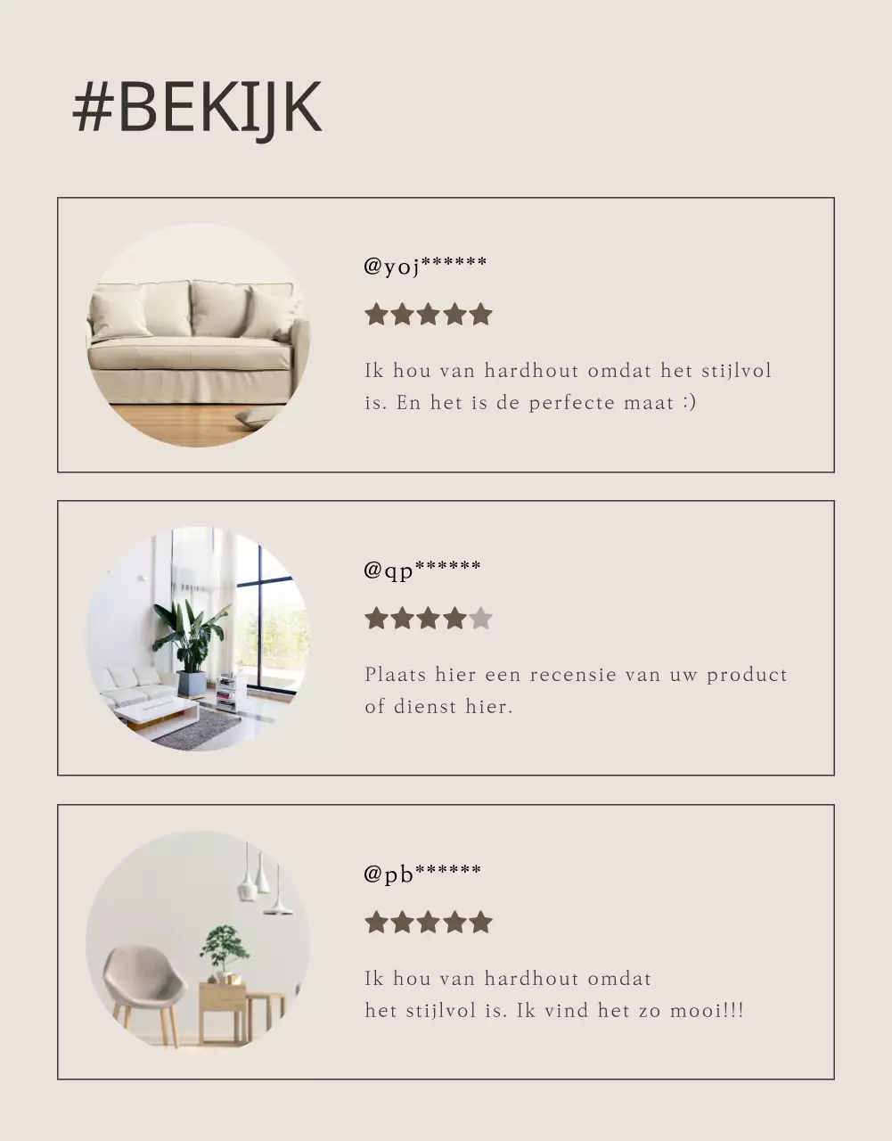 Modern meubilair in warme bruintinten event details