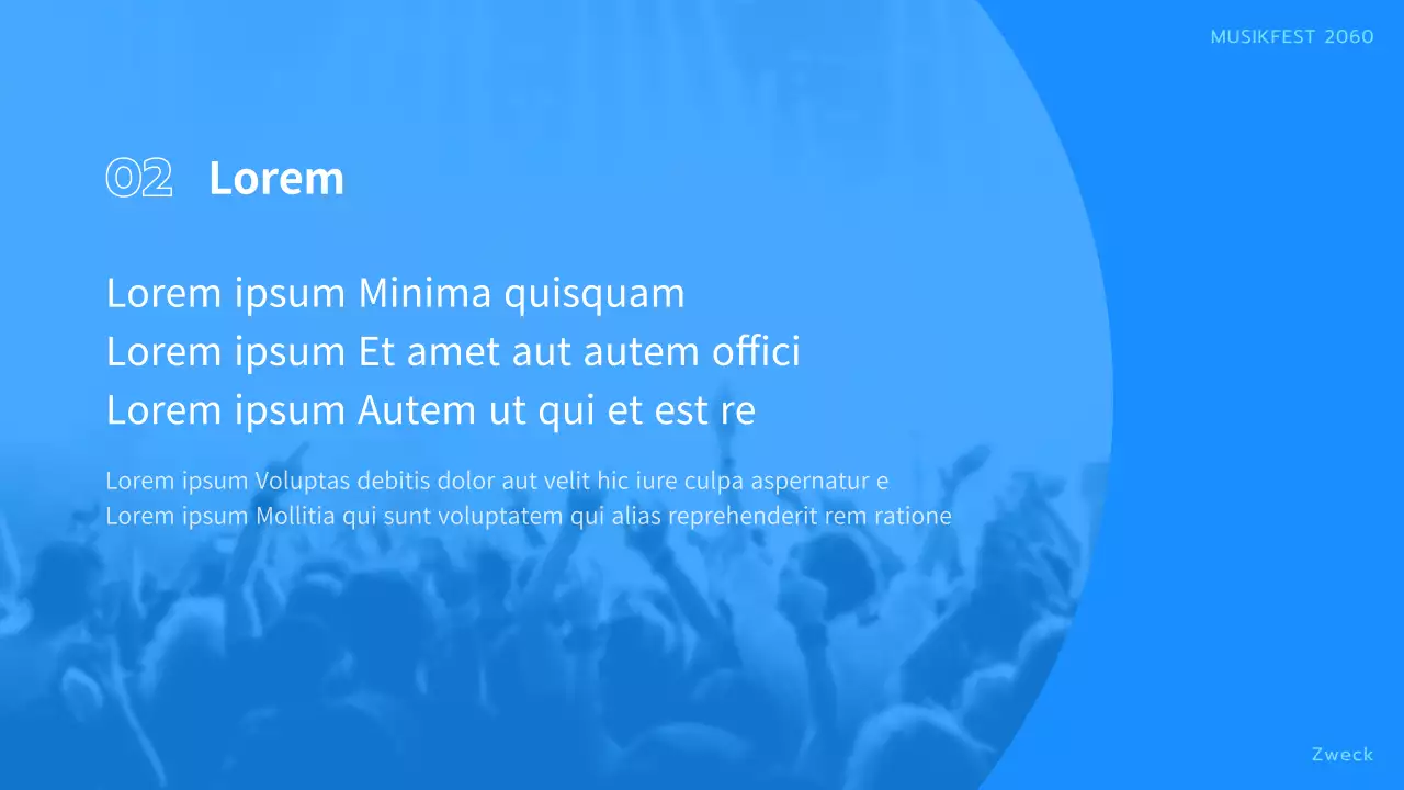 Eine blaue Wiedergabeliste für Ihren Ausstellungsvorschlag