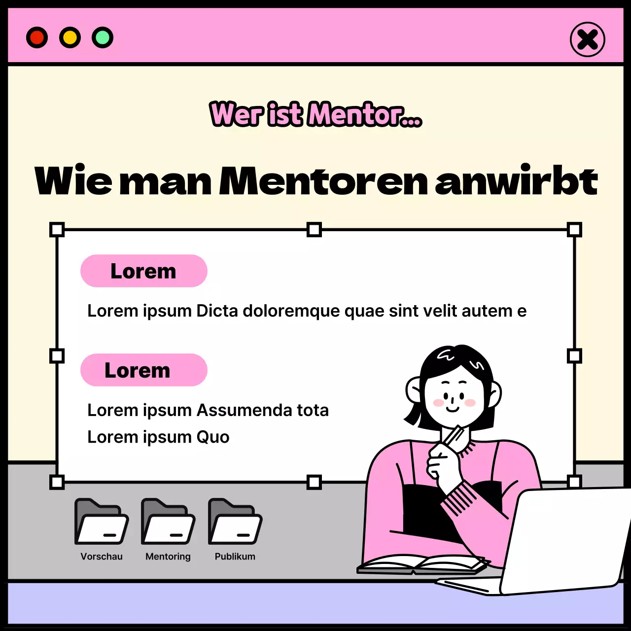 College Leben Thema mit rosa und lila Fenster Konzept