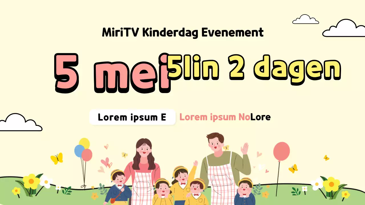 Een eenvoudige gele en zwarte online uitnodiging voor kinderdag YouTube-handleiding