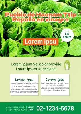 Promocione los productos de su granja con la foto de una col verde