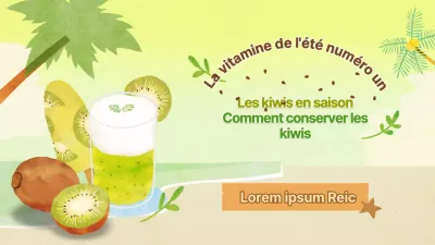 Comment stocker le thème du kiwi avec un concept d'illustration d'aquarelle verte
