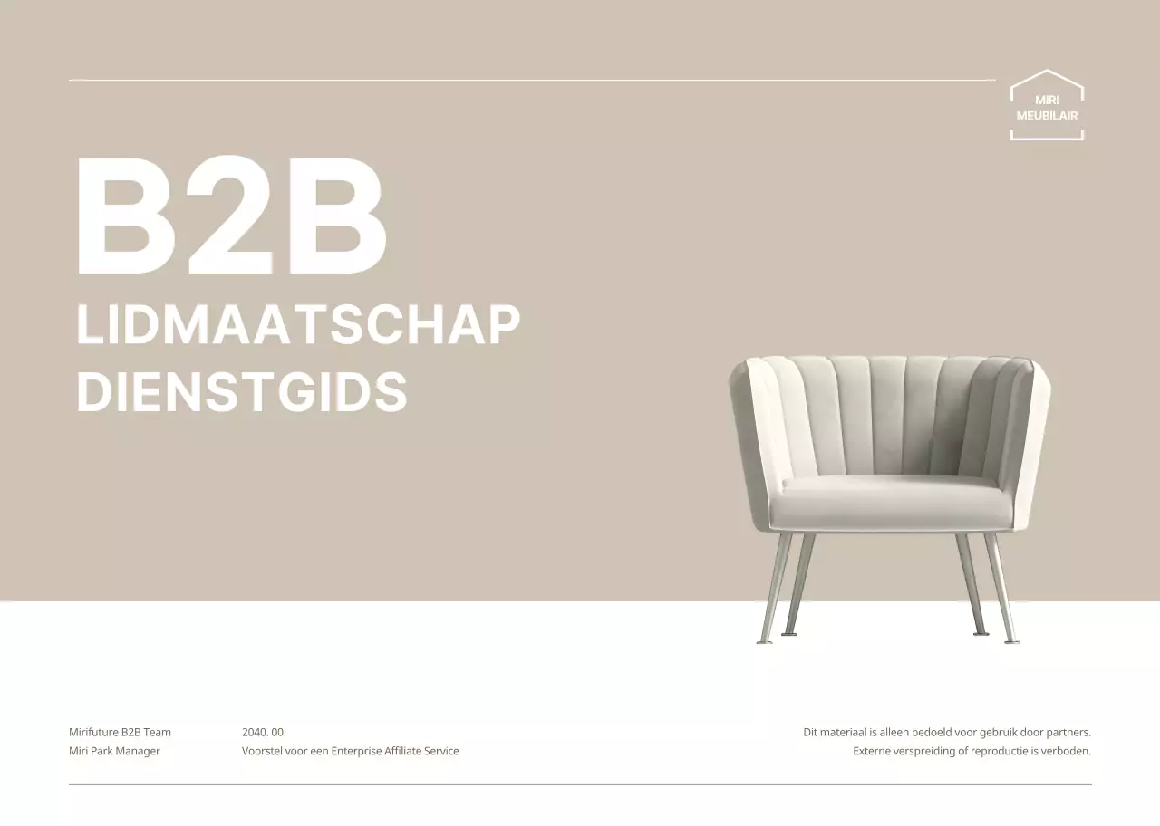Eenvoudig B2B-bedrijf in beige
