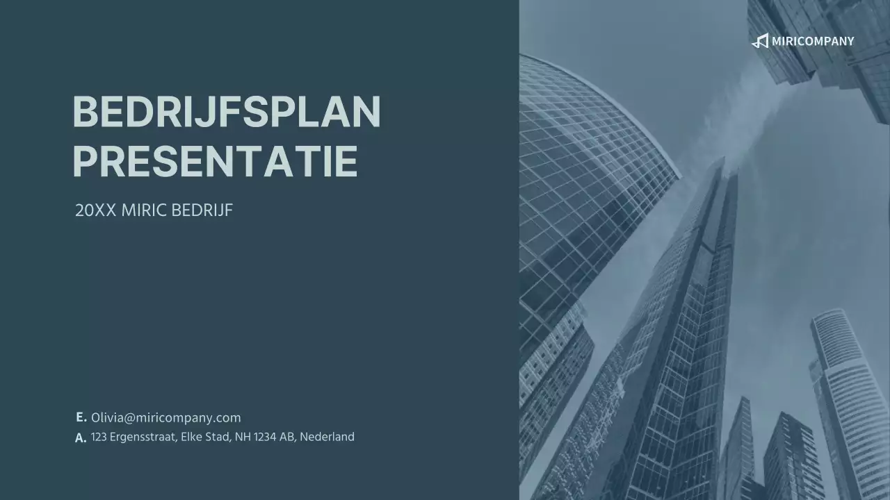 Presentatie ondernemingsplan in marine