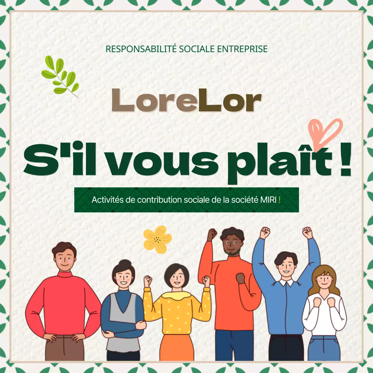 Promouvoir la responsabilité sociale des entreprises avec des textures vertes et brunes