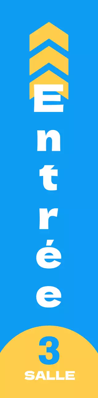 Un design épuré avec des entrées jaunes et bleues pour vous guider jusqu'à votre emplacement.