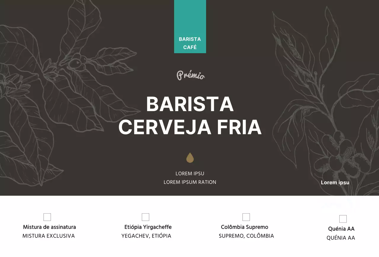 Feijão castanho Ilustração Café Cartão postal do produto