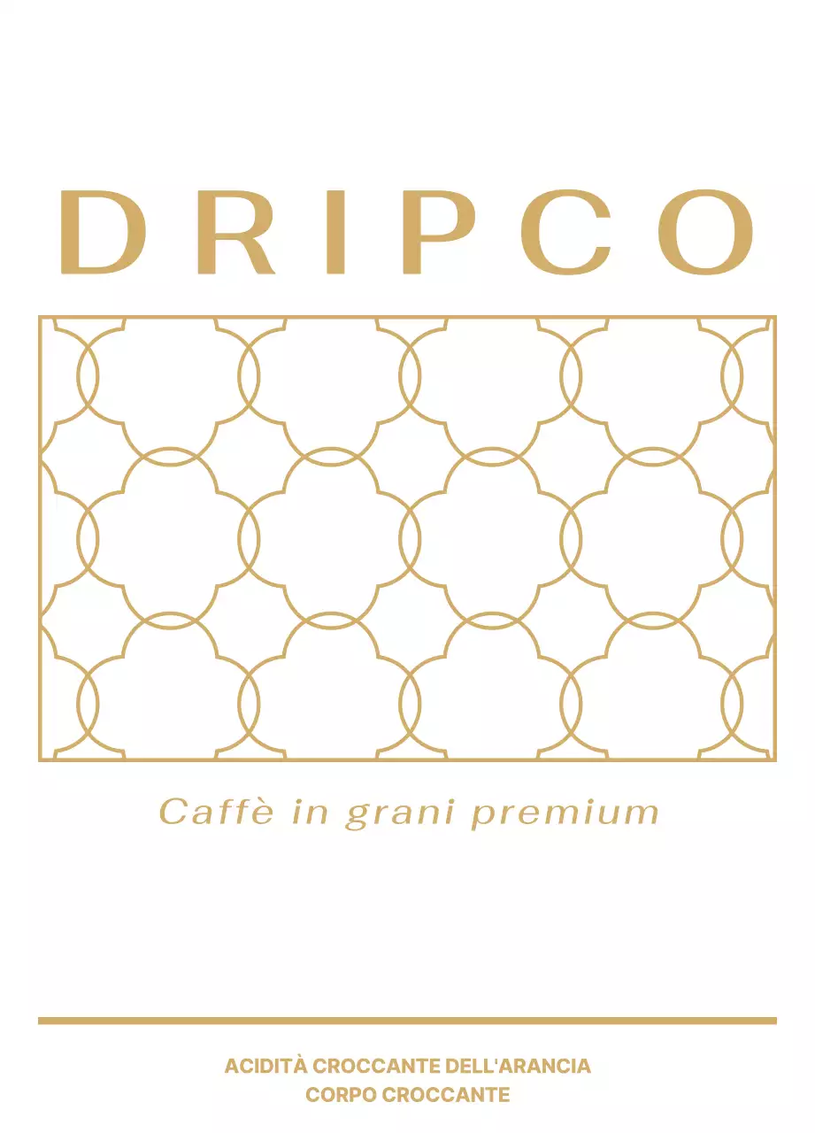 Design con motivo di linee dorate e nere