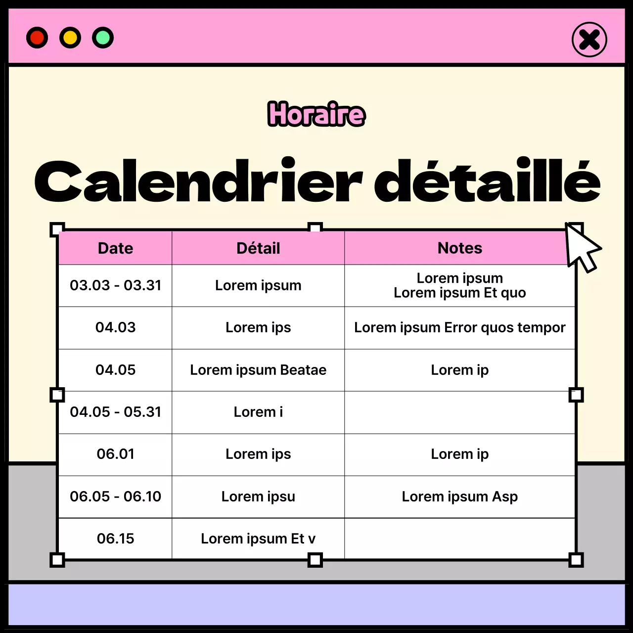 Thème de la vie universitaire avec concept de fenêtre rose et violet