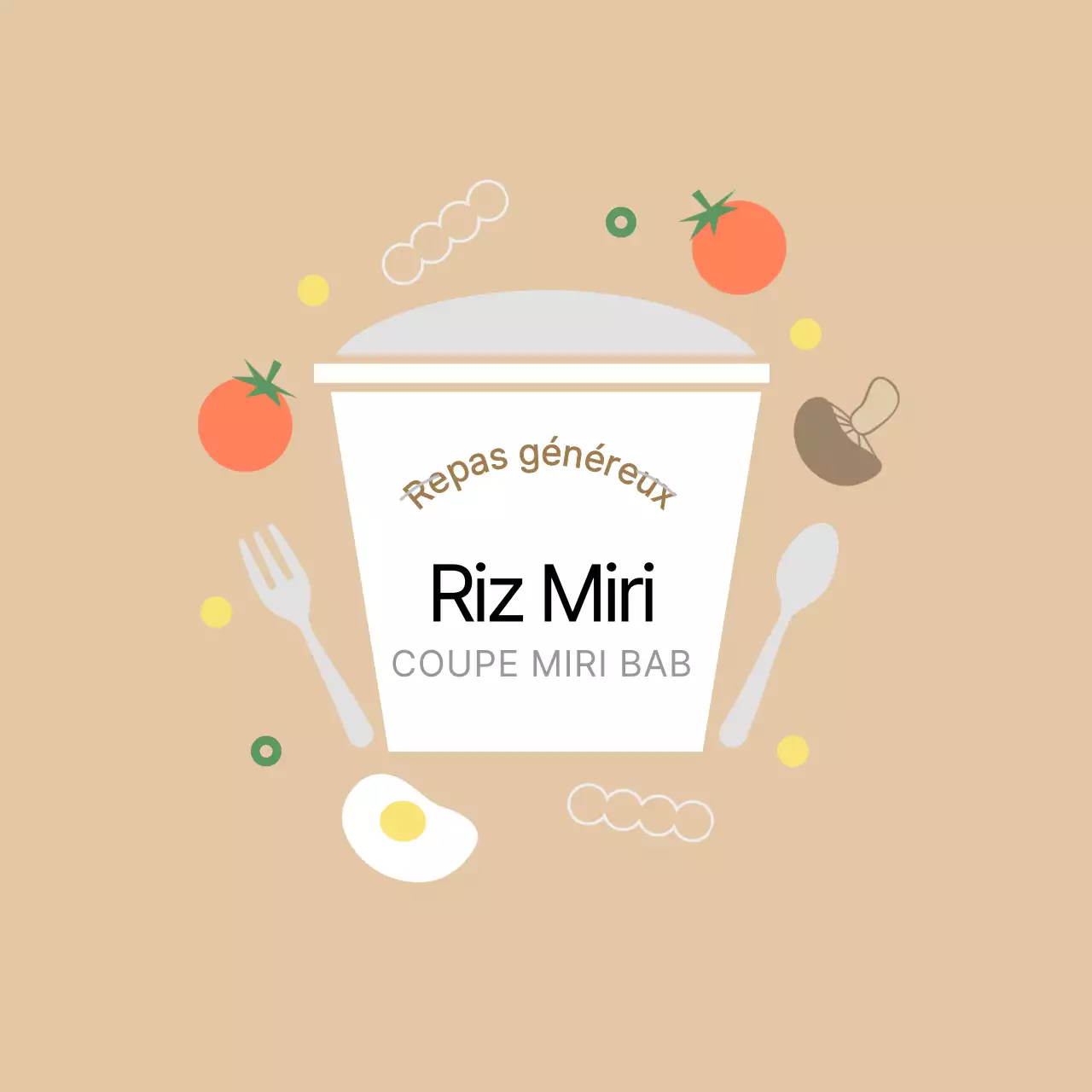 Beige Cupcake Bento Stickers