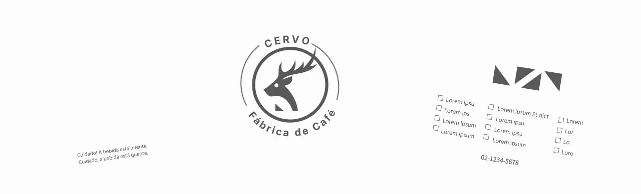 Porta-copos para café com logótipo de veado