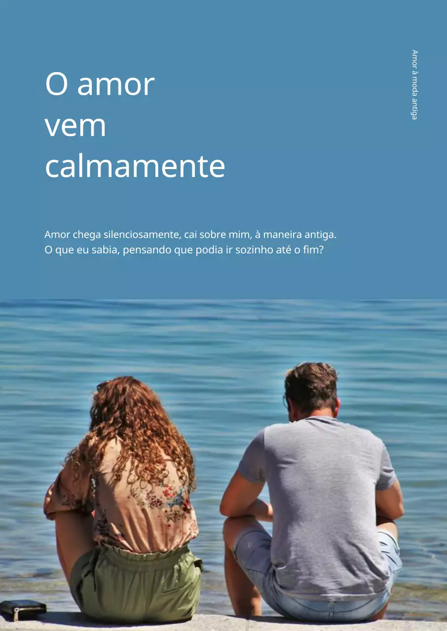 Vista traseira de um homem e uma mulher sentados numa praia Interior atmosférico