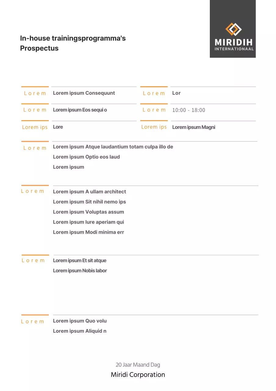 Een eenvoudig voorstel voor een intern trainingsprogrammaDocumentatieDocumentatiestijl