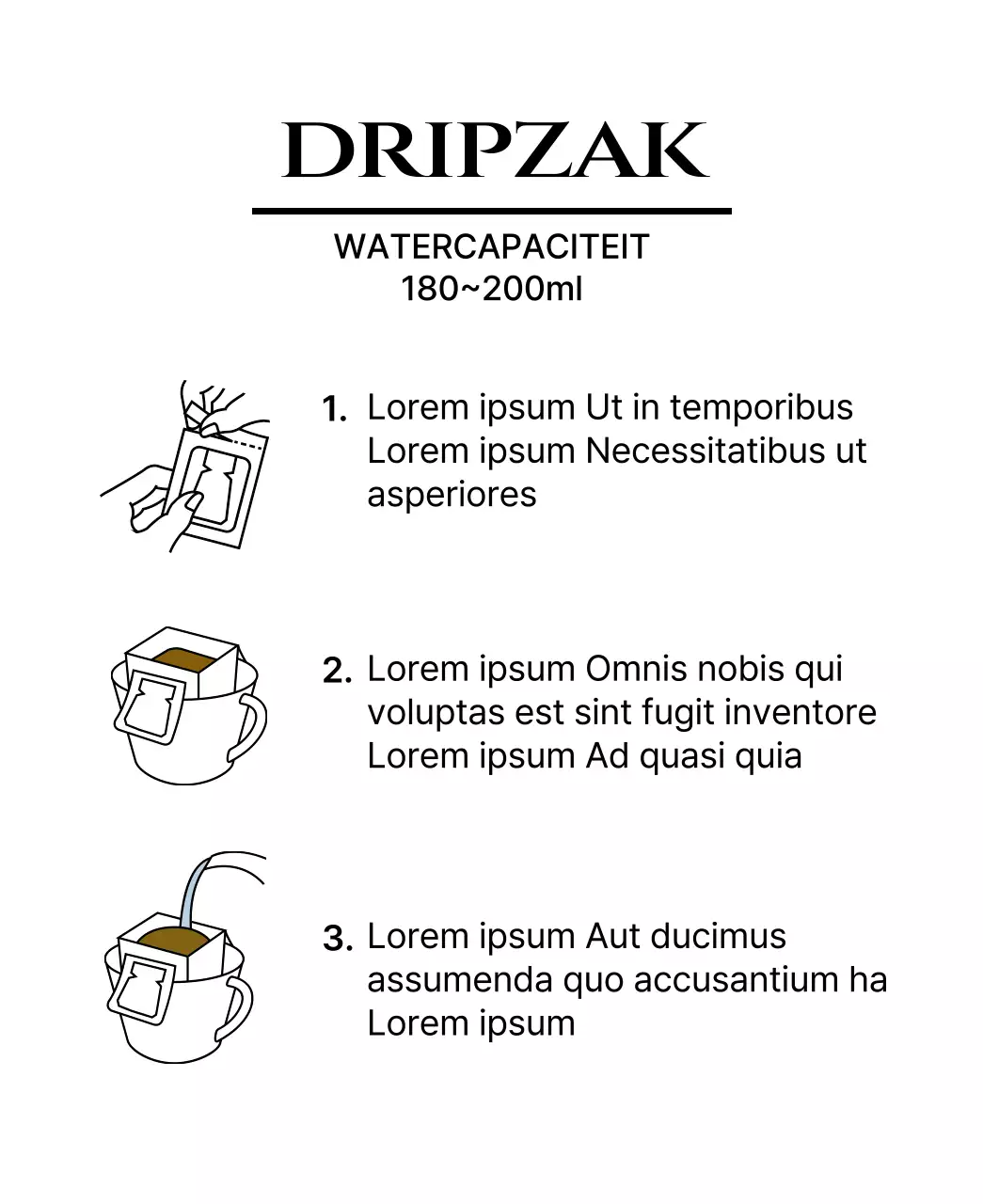 Etui met koffielogo in beige