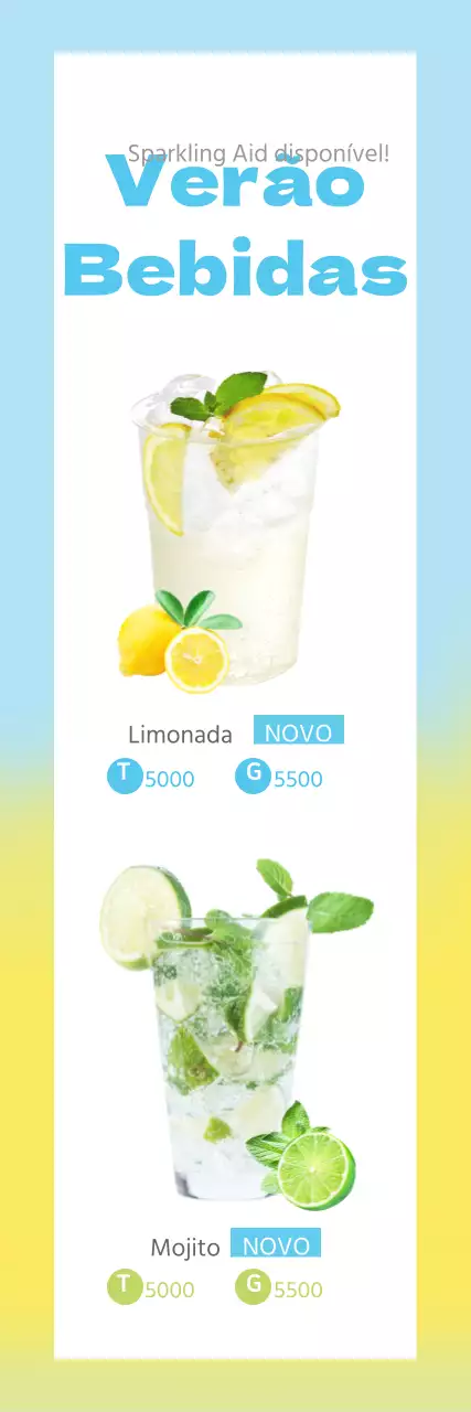 Bebidas de verão