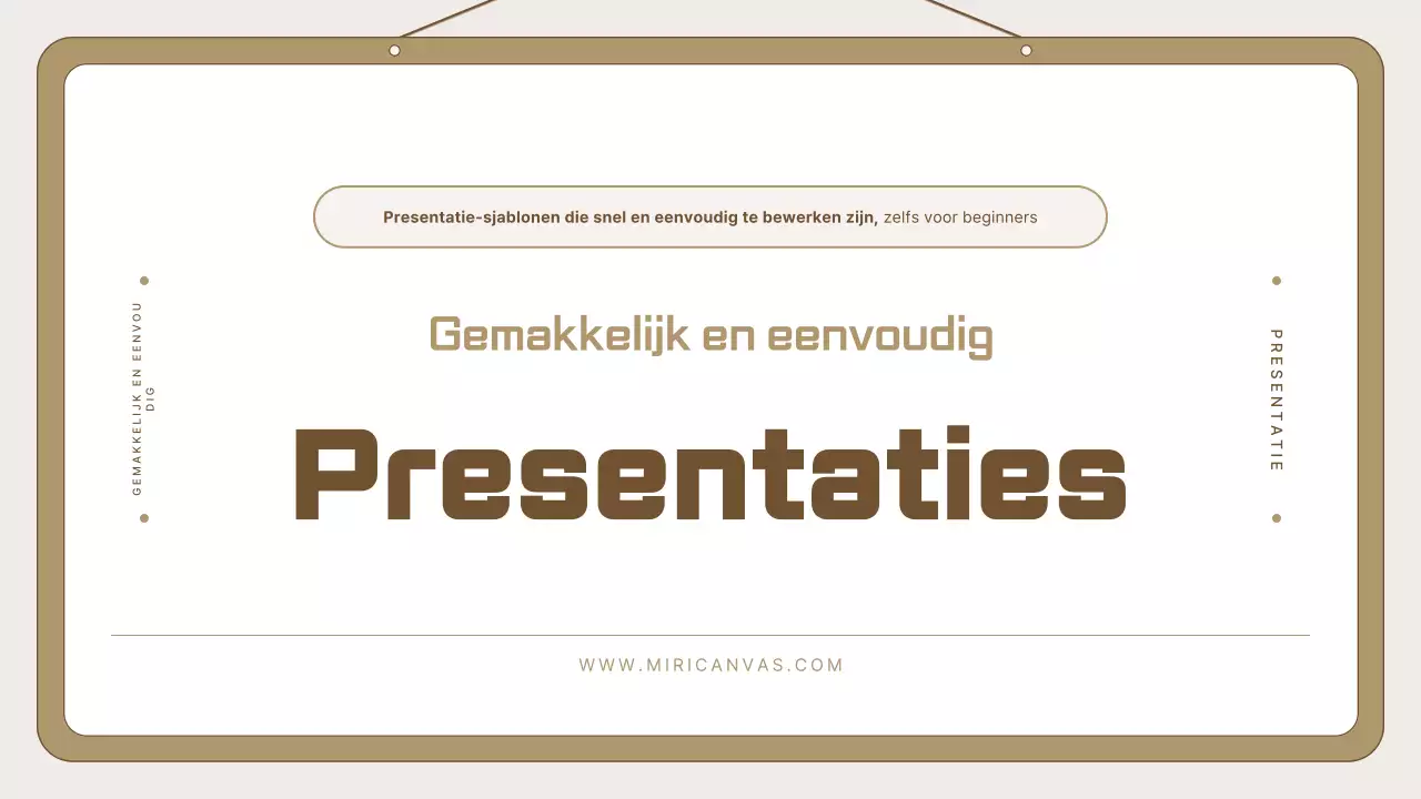 Gids voor Beige Eenvoudige Presentatie