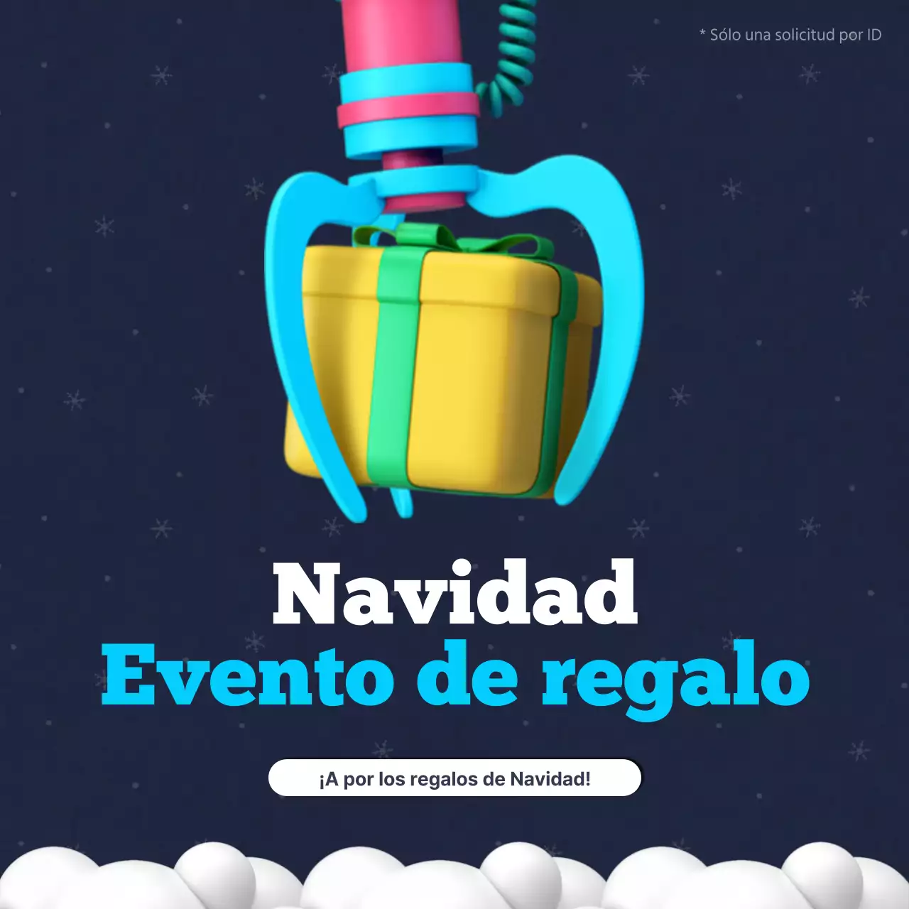 Cupón regalo para eventos en azul marino y azul claro