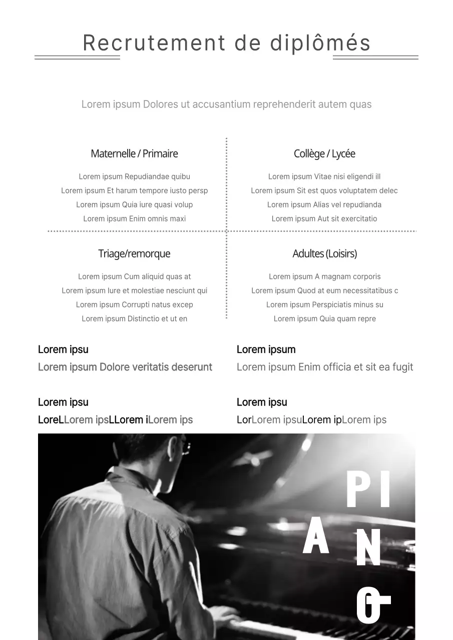 Recrutement de diplômés