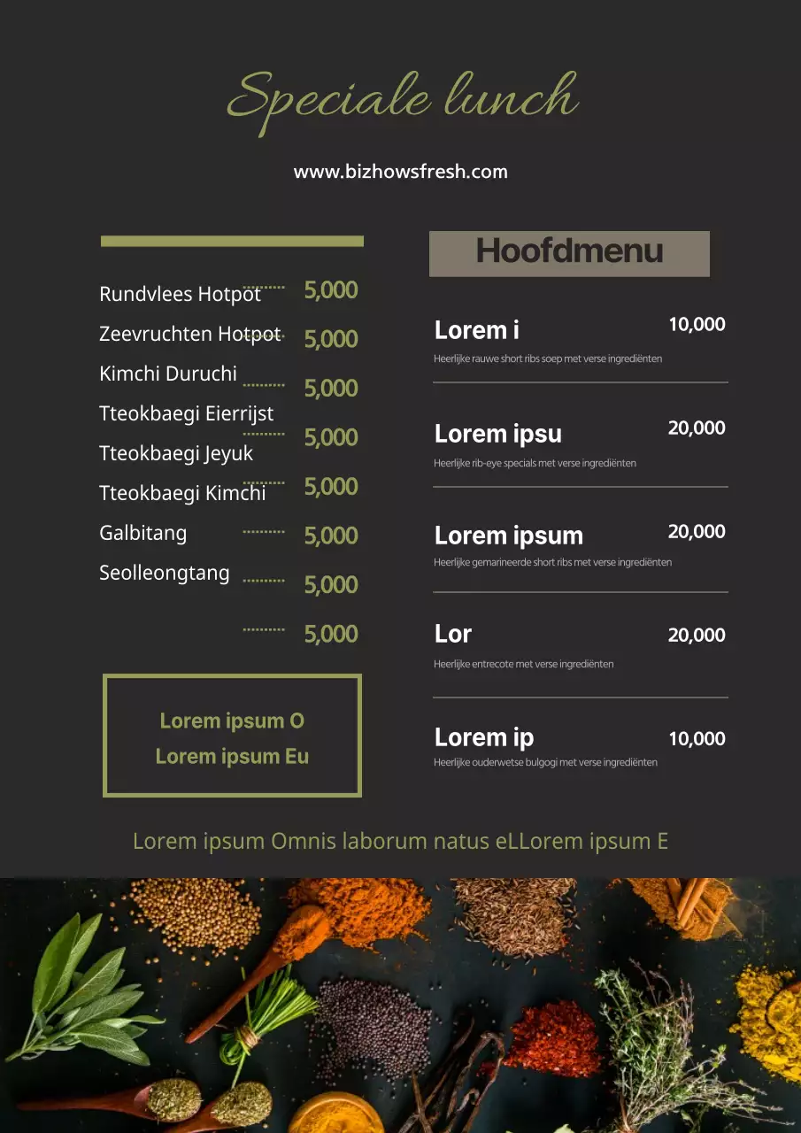 Pasta restaurant menu met zwarte ingrediënten foto's