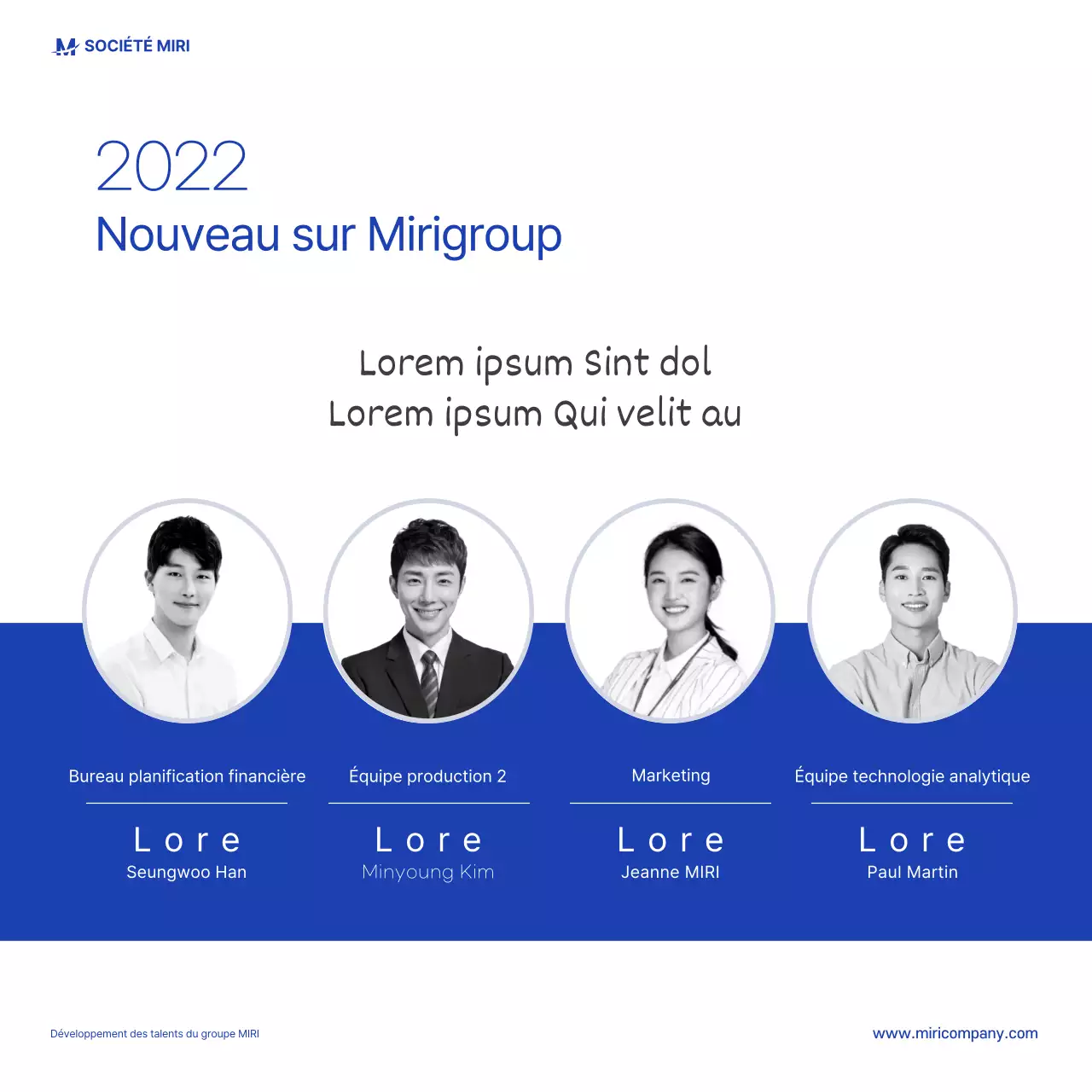 Nouvelles cartes de visite bleues