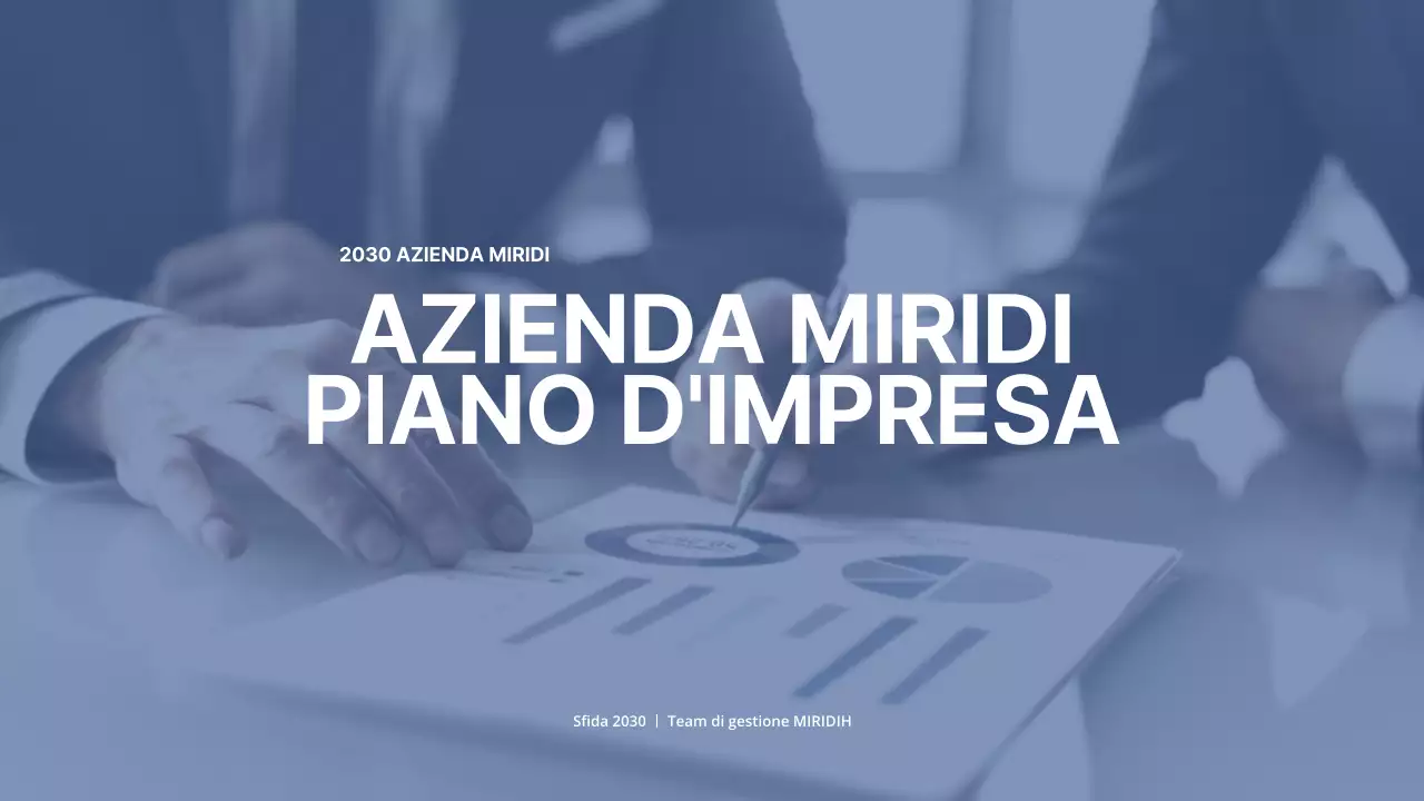 Un semplice business plan in tonalità marine