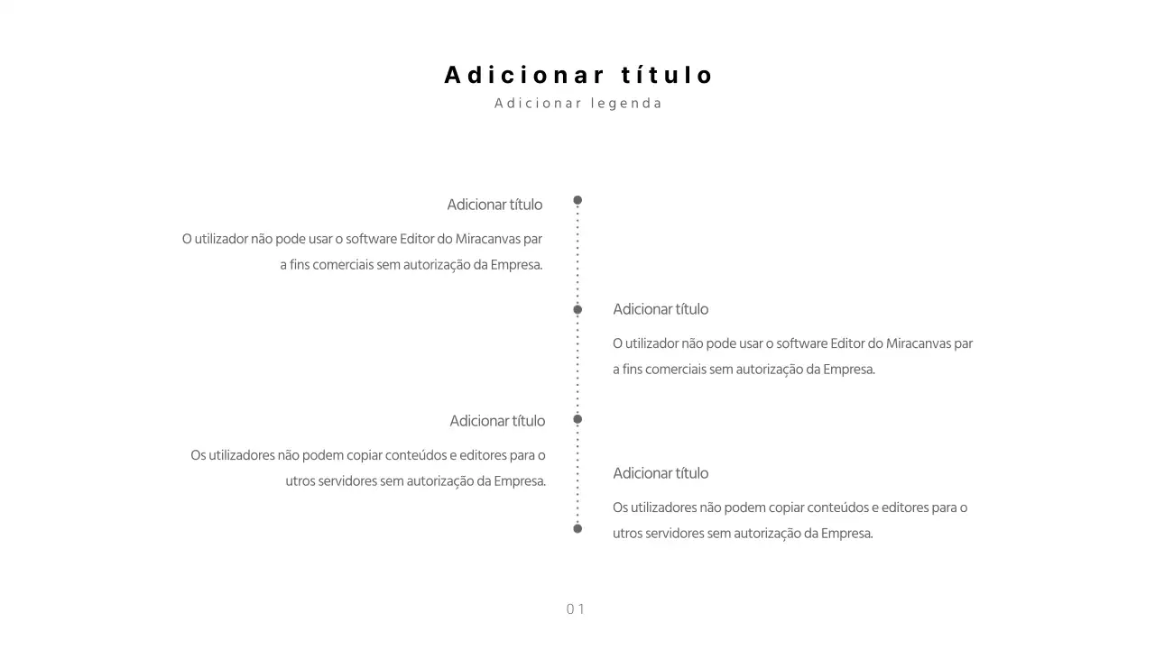 Linha cronológica de conceito simples em branco