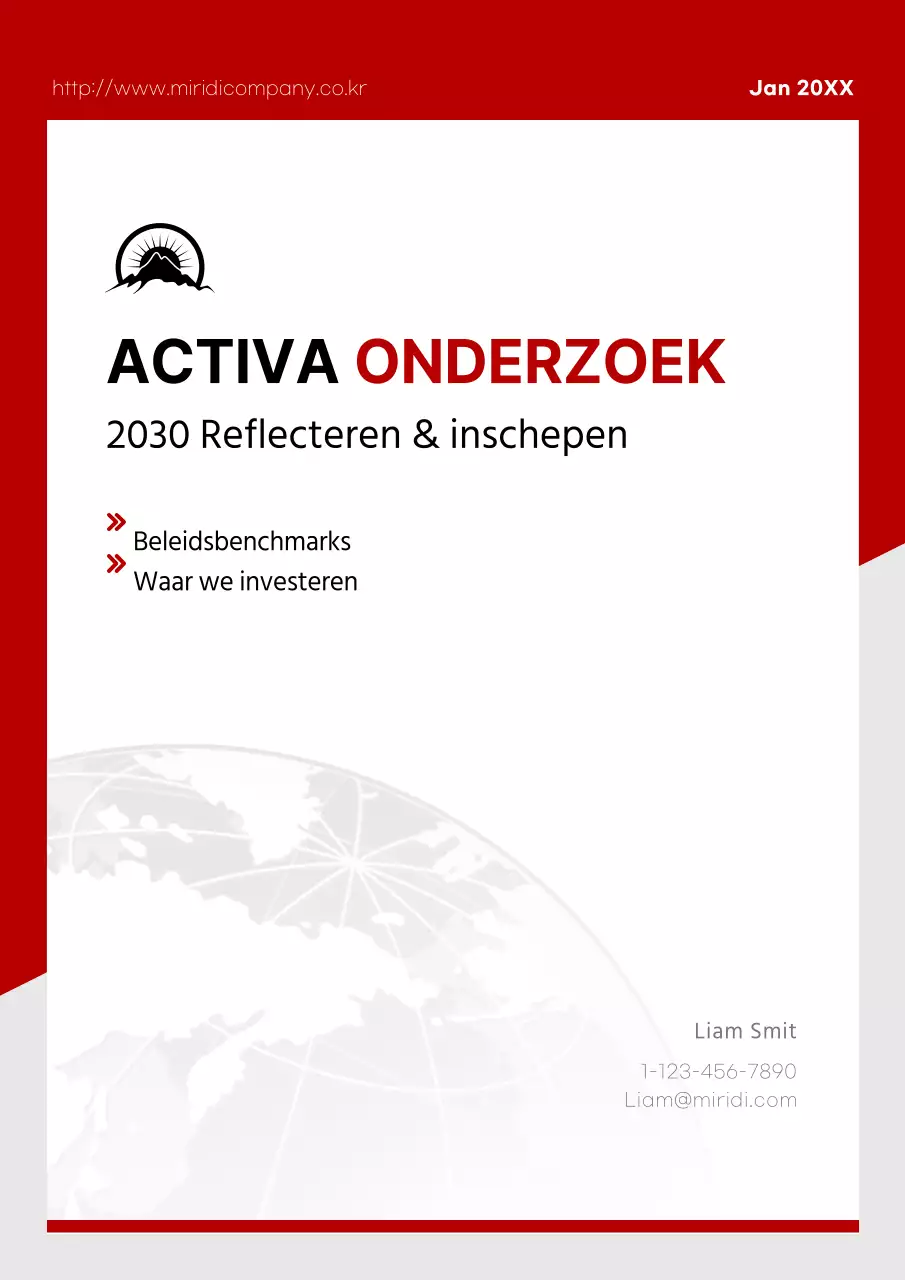 Eenvoudig vet onderzoeksrapport in rood