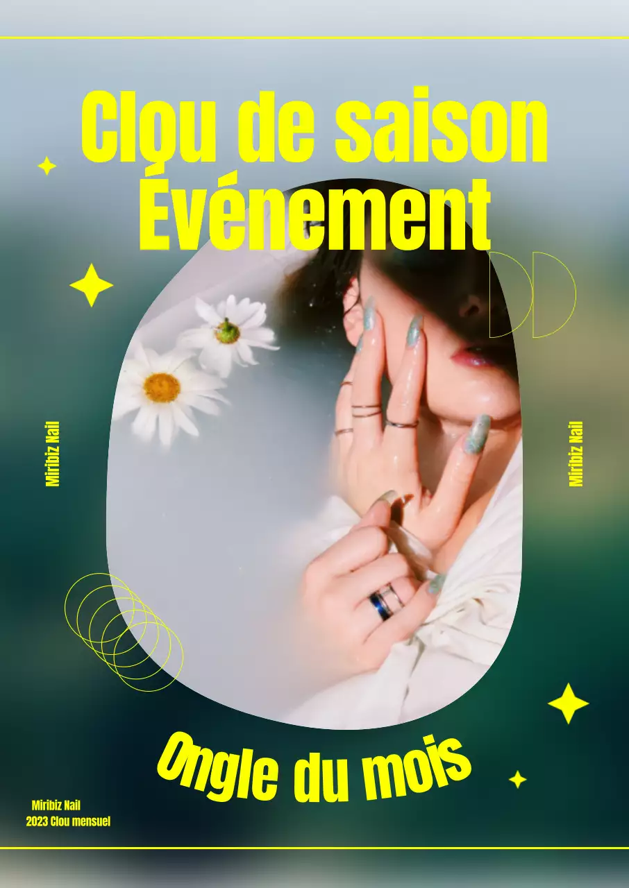 Une affiche promotionnelle de rêve sur les ongles du mois