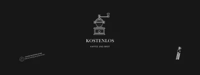 Schwarzer einfacher Cafelogo Becherhalter