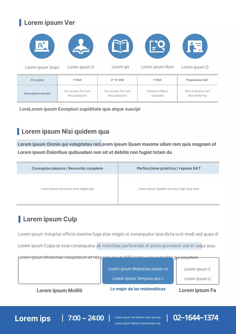 Descripción y promoción de una escuela limpia y azul