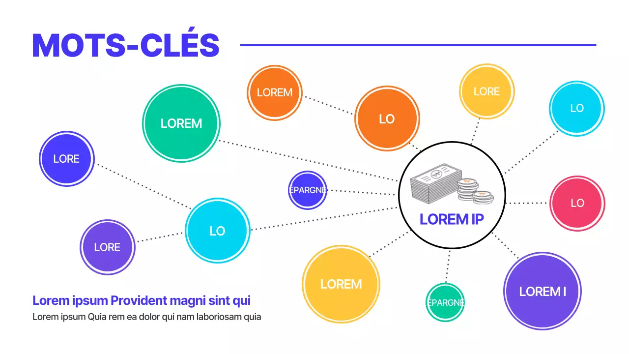 Thème illustré de l'éducation économique des jeunes en bleu et orange